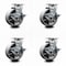 Service Caster 5 Inch V-Groove Semi Steel Swivel Caster Set with Roller Bearings and Brakes SCC SCC-20S520-VGR-TLB-4 - alternate 1
